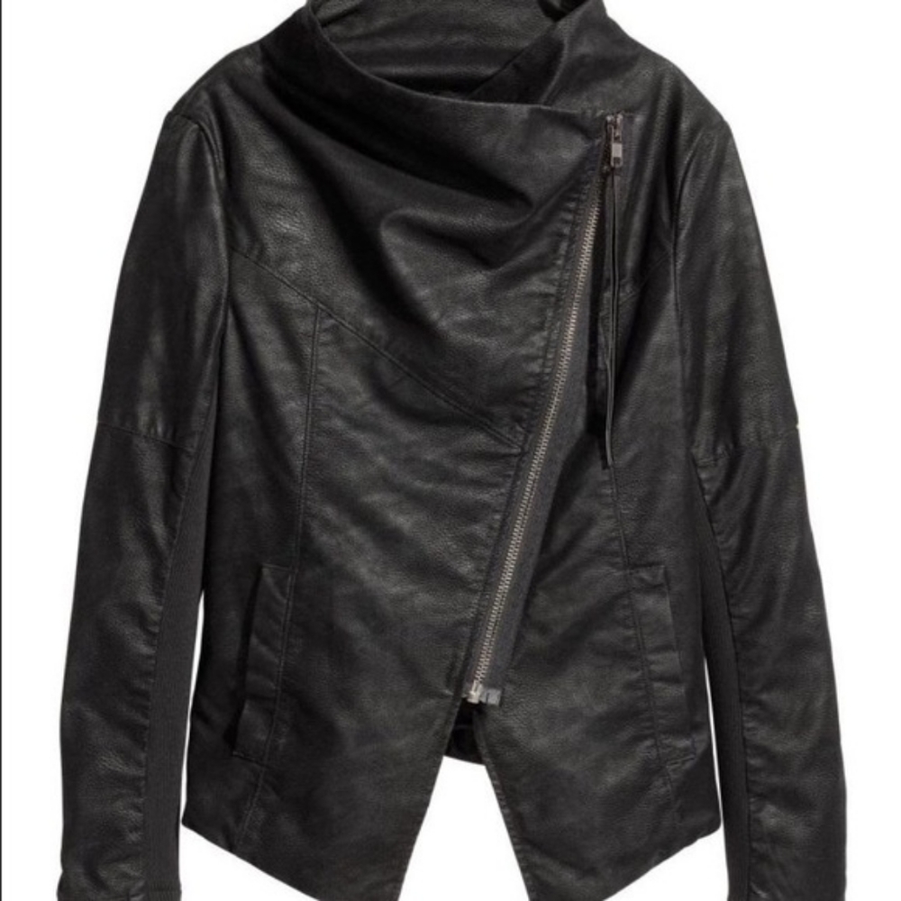 Divided H&M Faux Suede biker Moto Jacket size 16